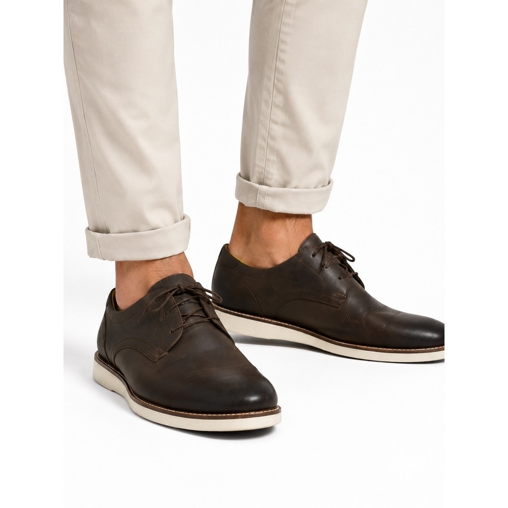 Florsheim Men's Brown Leather Oxford Shoes 10.5M Casual Comfort Lace Up
